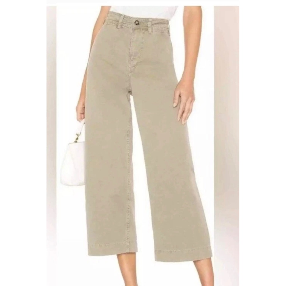 We The Free Free People High Rise Wide Leg Crop Pants Sage Green 26